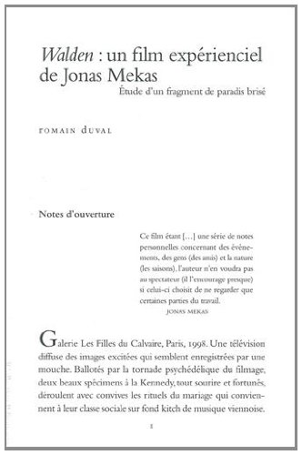 Couverture du livre: Walden - Un film expérienciel de Jonas Mekas