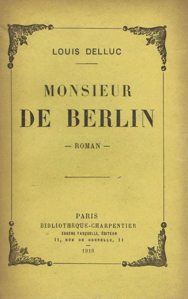 Couverture du livre: Monsieur de Berlin