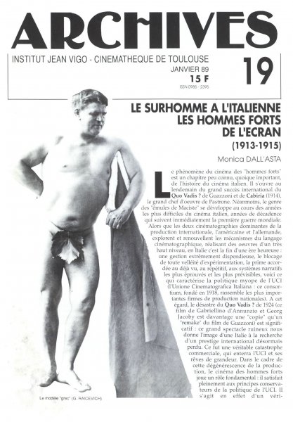 Couverture du livre: Le surhomme à l'italienne - Les hommes forts de l'écran (1913-1915)