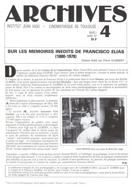 Couverture du livre: Sur les mémoires inédits de Francisco Elias (1880-1978)