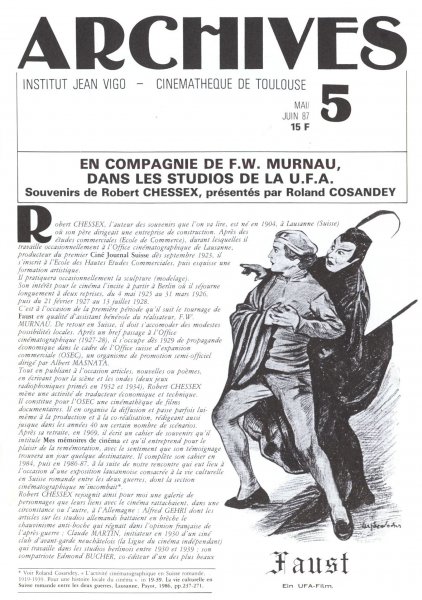 Couverture du livre: En compagnie de F.W. Murnau dans les studios de la U.F.A