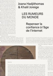 Couverture du livre Les Rumeurs du monde par Joana Hadjithomas et Khalil Joreige