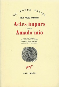 Couverture du livre Actes impurs par Pier Paolo Pasolini