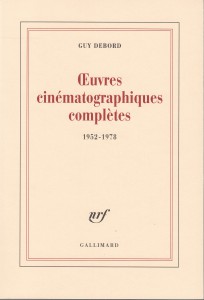Couverture du livre Oeuvres cinématographiques complètes par Guy Debord