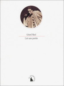 Couverture du livre L'Art sans paroles par Gérard Macé