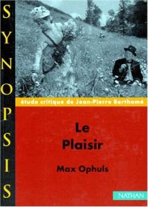 Couverture du livre Le Plaisir de Max Ophüls par Jean-Pierre Berthomé