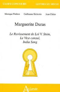 Couverture du livre Marguerite Duras par Monique Pinthon, Guillaume Kichenin et Jean Cléder