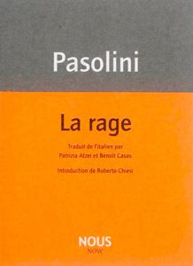 Couverture du livre La Rage par Pier Paolo Pasolini