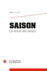 Couverture du livre Saison - La revue des séries n° 3 par Collectif dir. Emmanuel Taïeb