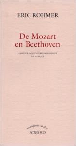 Couverture du livre De Mozart en Beethoven par Eric Rohmer
