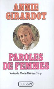 Couverture du livre Paroles de femmes par Annie Girardot et Marie-Thérèse Cuny