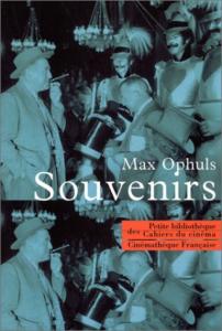 Couverture du livre Souvenirs par Max Ophüls