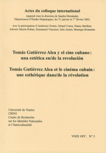 Couverture du livre Tomas Gutiérrez Alea et le cinéma cubain par Collectif dir. Sandra Hernandez