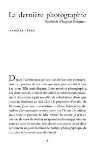 Couverture du livre La Dernière Photographie par Isabelle Rèbre