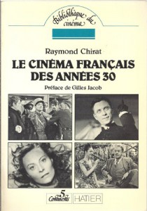 Couverture du livre Le Cinéma français des années 30 par Raymond Chirat