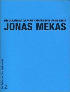 Couverture du livre Déclarations de Paris par Jonas Mekas