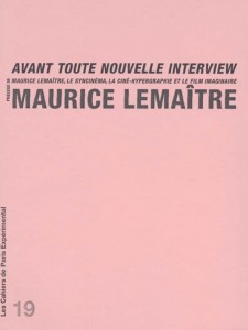 Couverture du livre Avant toute nouvelle interview par Maurice Lemaître