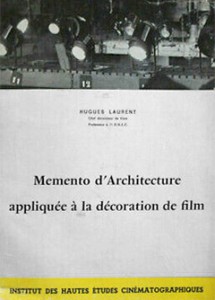 Couverture du livre Memento d'architecture appliquée à la décoration de film par Hugues Laurent