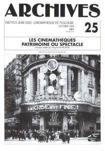 Couverture du livre Les cinémathèques - patrimoine ou spectacle par Raymond Borde