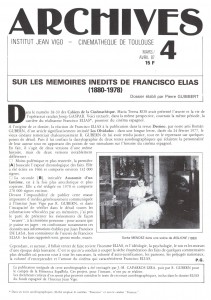 Couverture du livre Sur les mémoires inédits de Francisco Elias (1880-1978) par Pierre Guibbert