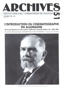 Couverture du livre L'introduction du cinématographe en Allemagne par Martin Loiperdinger et Roland Cosandey