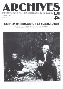 Couverture du livre Un film interrompu par Raymond Borde