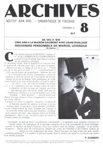 Couverture du livre De 1913 A 1918, cinq ans à la maison Gaumont avec Louis Feuillade (1) par Collectif