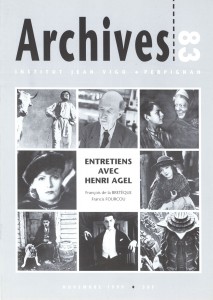 Couverture du livre Entretiens avec Henri Agel par Henri Agel, François Amy de La Bretèque et Francis Fourcou
