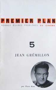 Couverture du livre Jean Grémillon par Pierre Kast