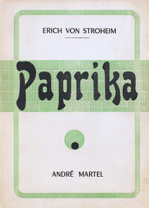 Couverture du livre Paprika par Erich von Stroheim