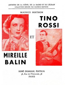 Couverture du livre Tino Rossi et Mireille Balin par Maurice Berthon