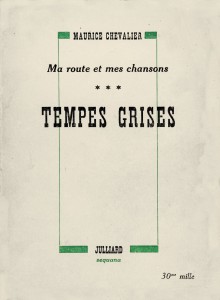Couverture du livre Tempes grises par Maurice Chevalier