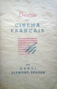 Couverture du livre Destin du cinéma français par Henri Diamant-Berger