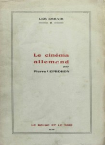 Couverture du livre Le Cinéma allemand par Pierre Leprohon