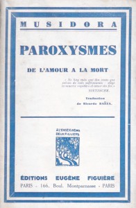 Couverture du livre Paroxysmes par Musidora