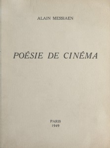 Couverture du livre Poésie de cinéma par Alain Messiaen