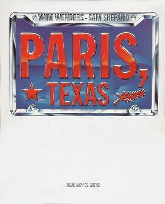 Book cover: Paris, Texas