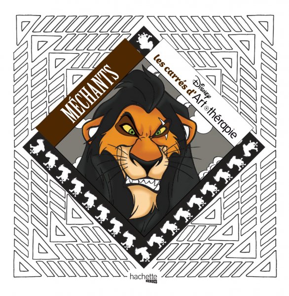 Book cover: Méchants Disney - Carrés à colorier