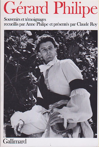 Book cover: Gérard Philipe - Souvenirs et témoignages