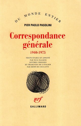 Book cover: Correspondance générale (1940-1975)