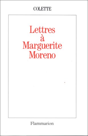 Book cover: Lettres à Marguerite Moreno