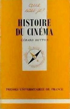 Book cover: Histoire du cinéma