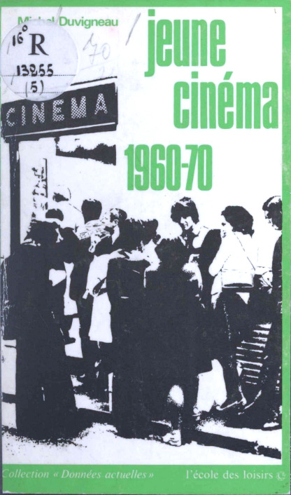 Book cover: Jeune cinéma 1960-70