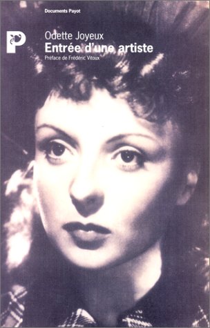 Book cover: Entrée d'une artiste