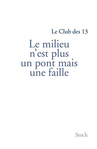Book cover: Le milieu n'est pas un pont mais une faille