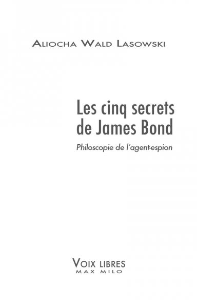 Book cover: Les Cinq Secrets de James Bond - Philoscopie de l'agent-espion