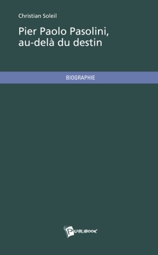Book cover: Pier Paolo Pasolini, au-delà du destin