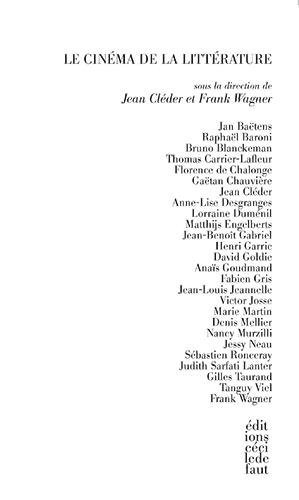 Couverture du livre : Le Cinéma de la littérature