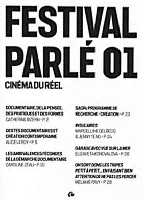 Book cover: Festival parlé 01 - Cinéma du réel
