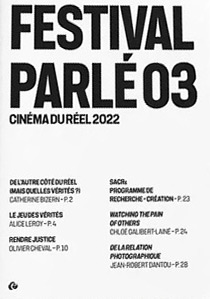 Couverture du livre : Festival parlé 03 - cinéma du réel 2022